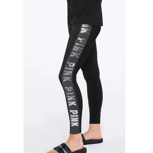 NWT vs pink bling leggings xs
